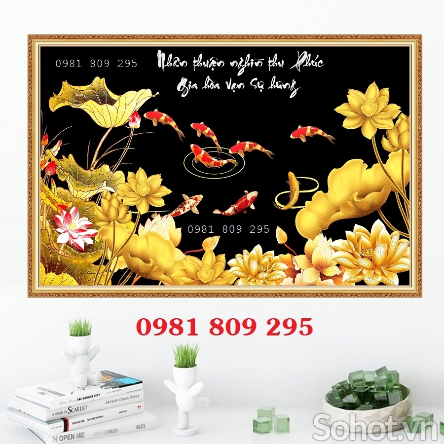 Tranh gạch men cá chép HP7761