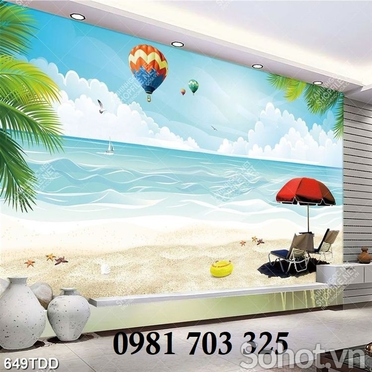 Gạch cảnh biển 3D trang trí đẹp