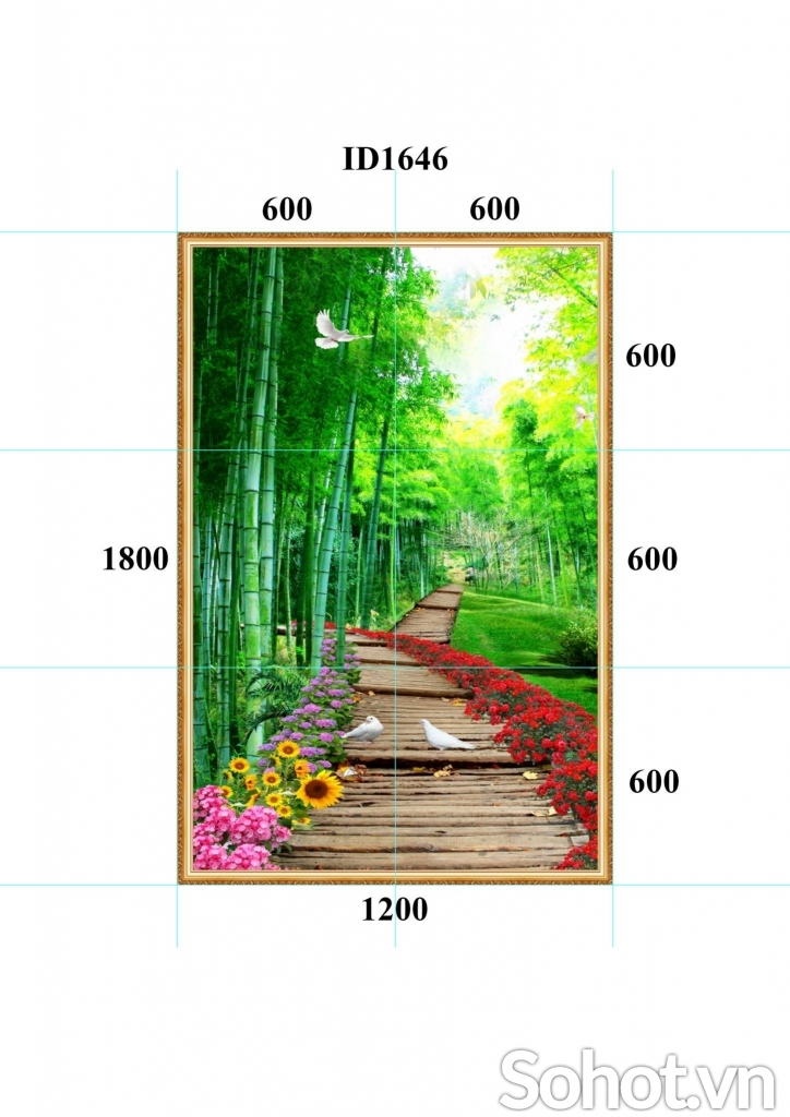 Gạch tranh dán tường - tranh phong cảnh thiên nhiên