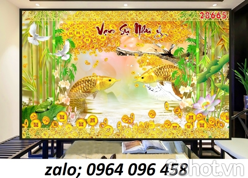 Tranh gạch cá chép 3d - HCGF3