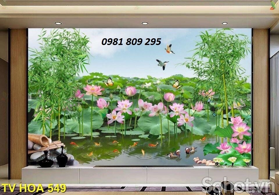 tranh gạch 3d, tranh phong cảnh làng quê