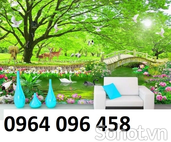 Tranh gạch 3d phòng khách - TBV54