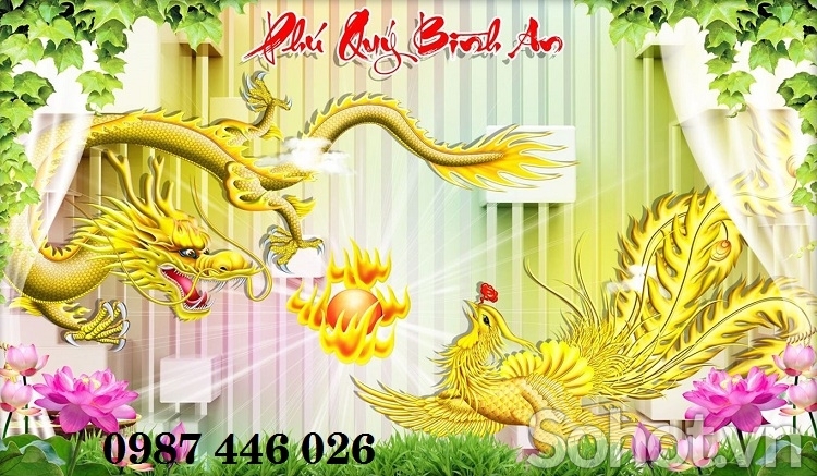 Gạch tranh rồng phụng HP9283