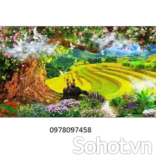 Tranh gạch ruộng bậc thang