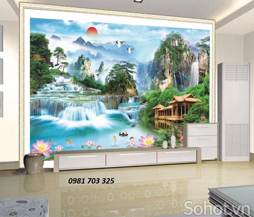 Tranh treo phòng khách- gạch tranh 3D ốp tường - Hà Nội - SoHot.vn