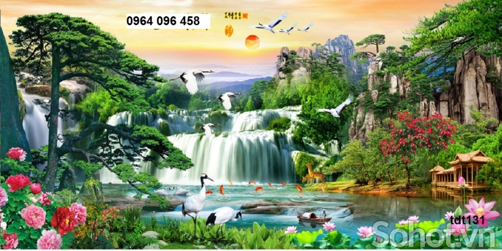tranh phong cảnh - gạch tranh 3d - AH76