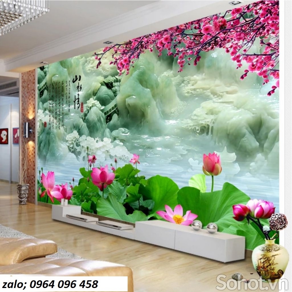 Tranh gạch 3d trang trí phòng khách đẹp - sang trọng - XX433