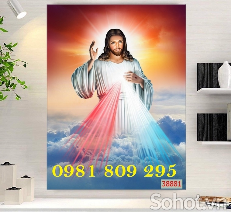 Tranh chúa - gạch tranh 3d công giáo