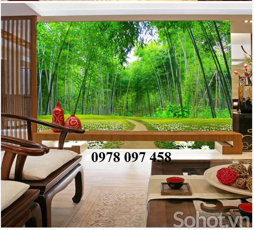 Tranh gạch 3D phòng khách