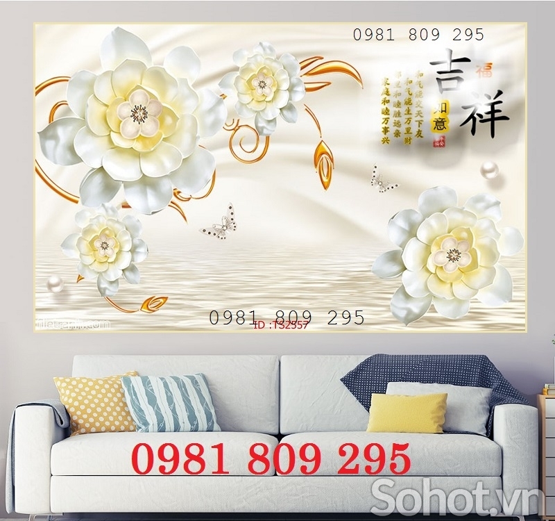 Tranh gạch hoa ngọc 3d