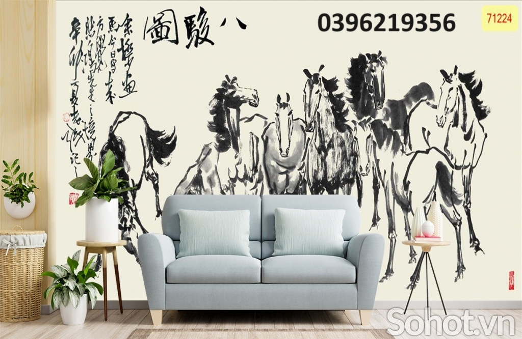 Tranh gạch ngựa mã đáo đẹp