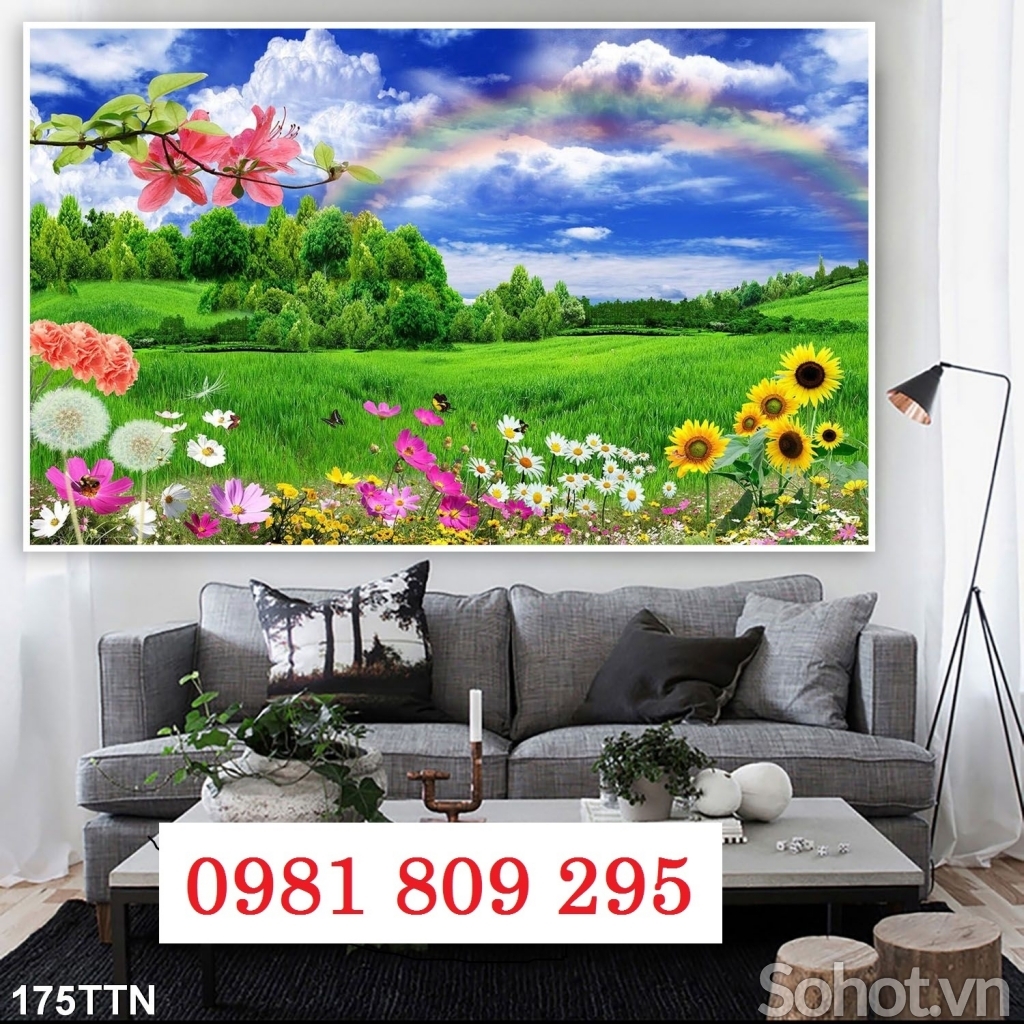 Gạch 3d vườn hoa đẹp HG3324