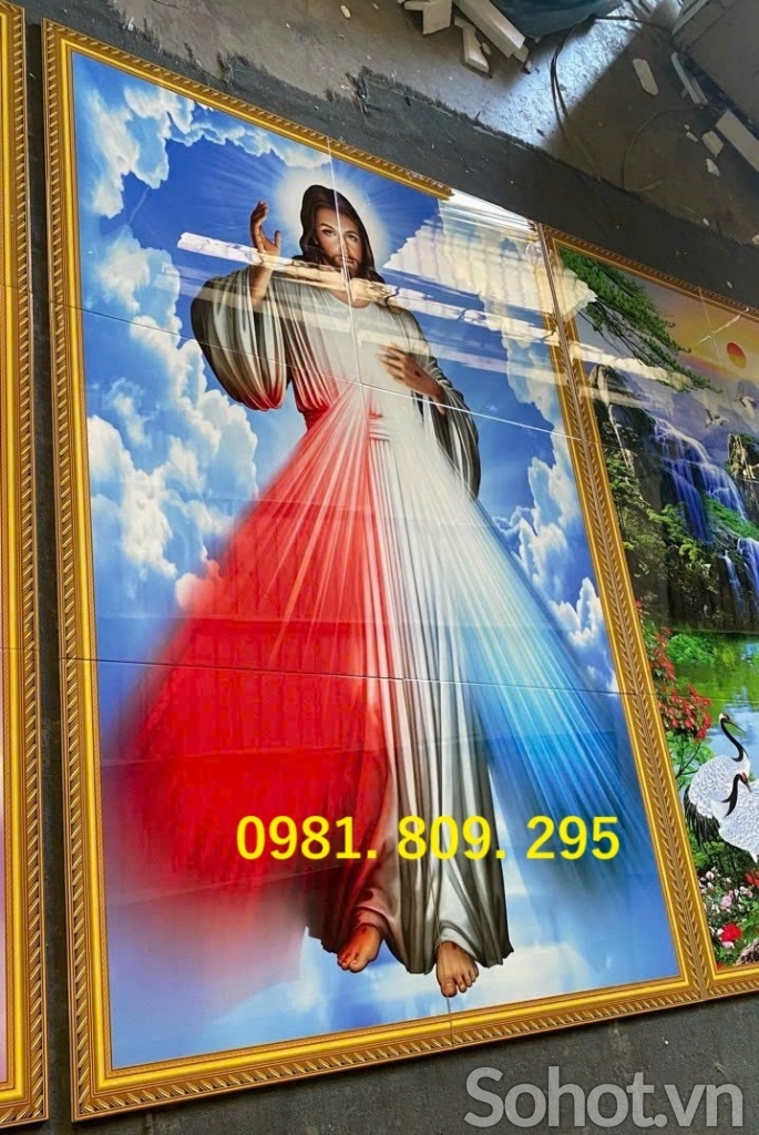 Gạch tranh công giáo 3d bóng đẹp