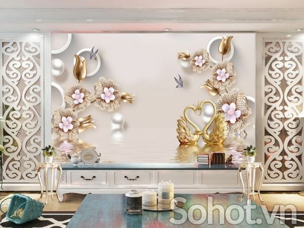 gạch 3d ốp tường 3d phòng ngủ - 76NN