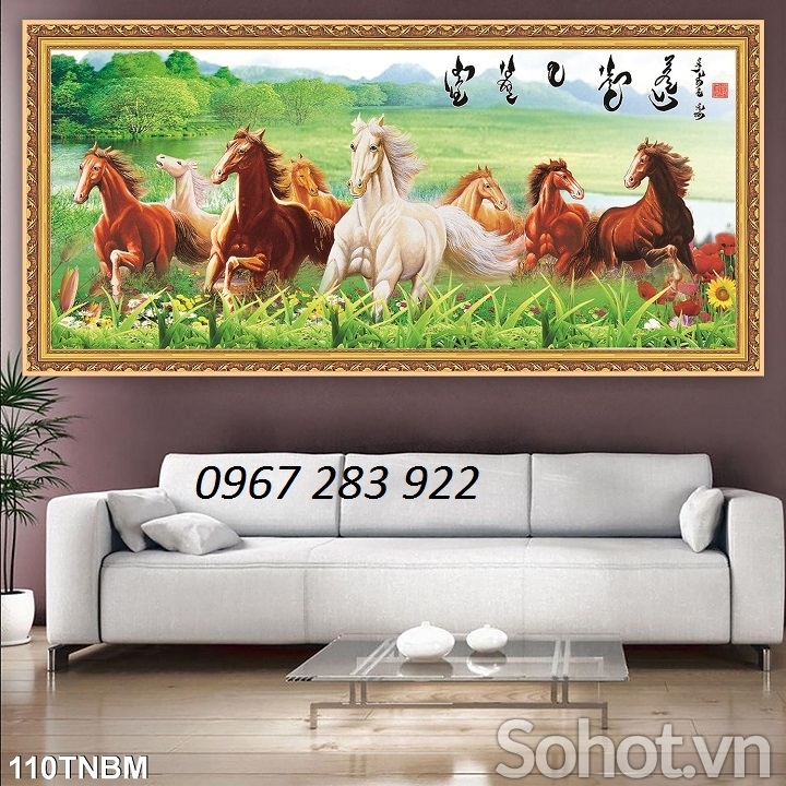 Tranh phong thủy gạch men mã đáo thành công