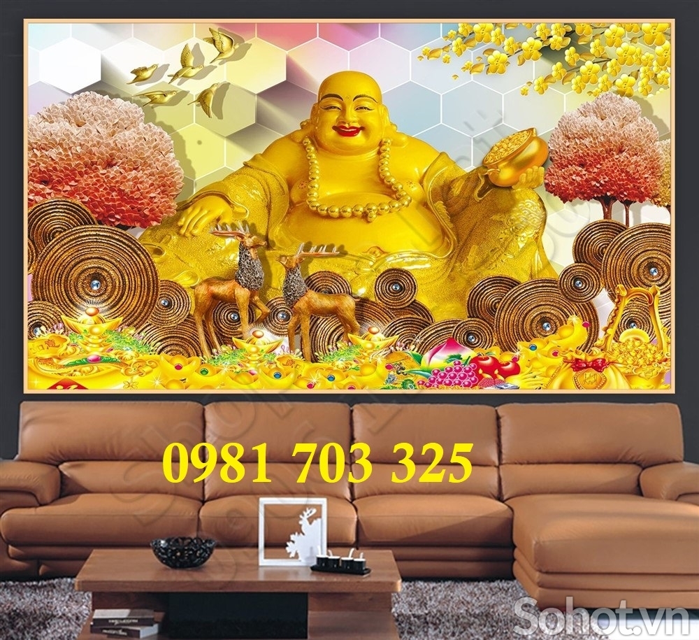 Tranh Phật di lặc, tranh gạch men