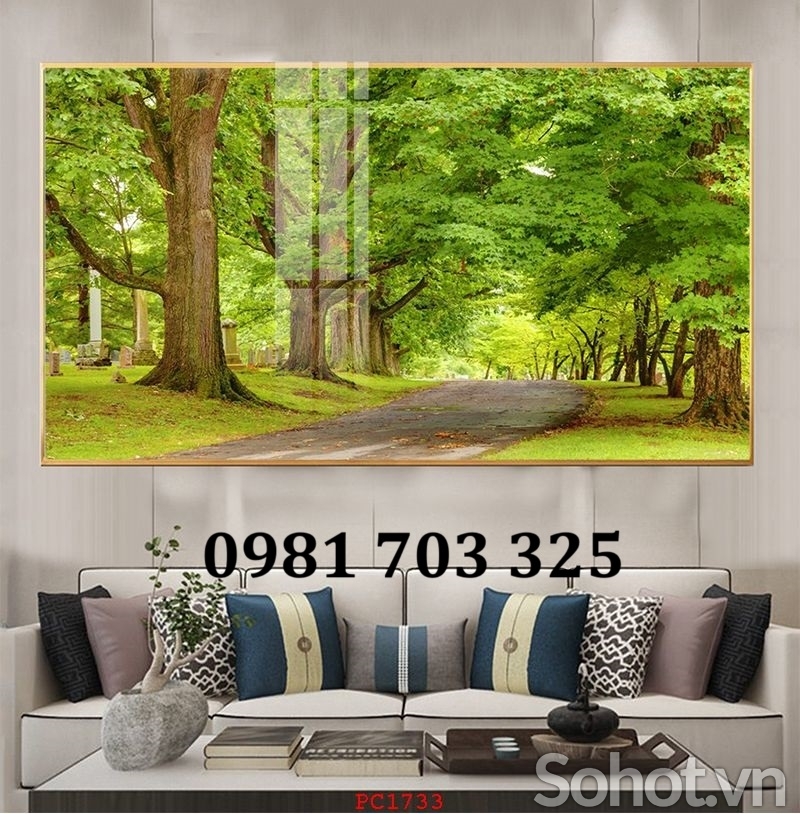 Tranh gạch 3D đẹp hình thác nước