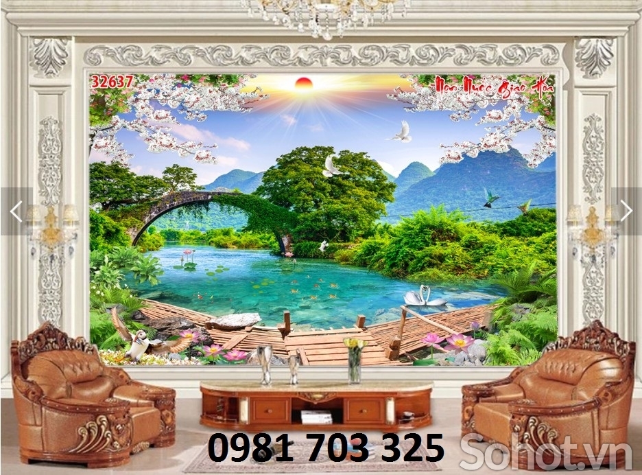 Tranh phong cảnh- gạch tranh trang trí