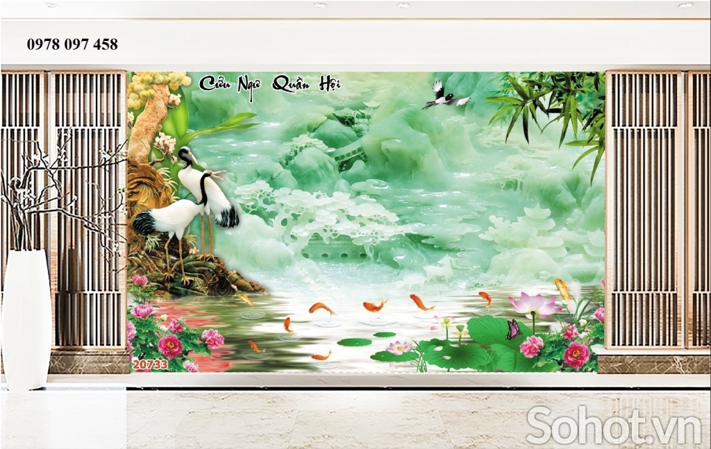 Tranh gạch men sứ ngọc trang trí phòng