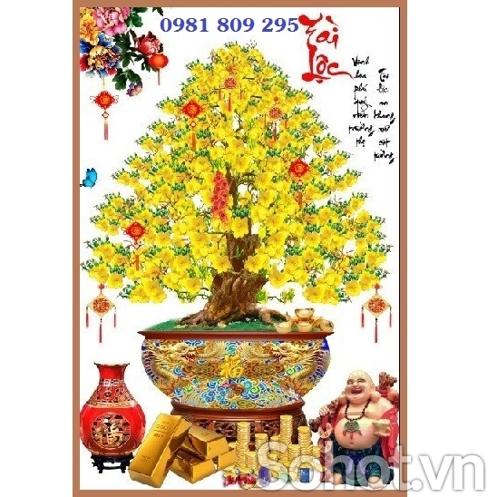 Mẫu gạch trang trí hoa mai 3d