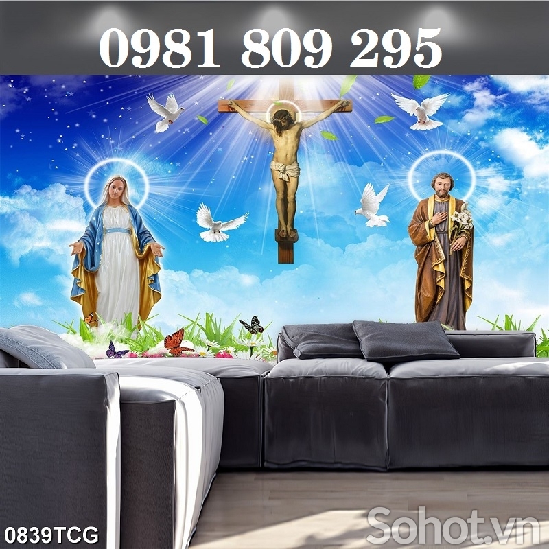 Gạch tranh công giáo - tranh gạch 3d