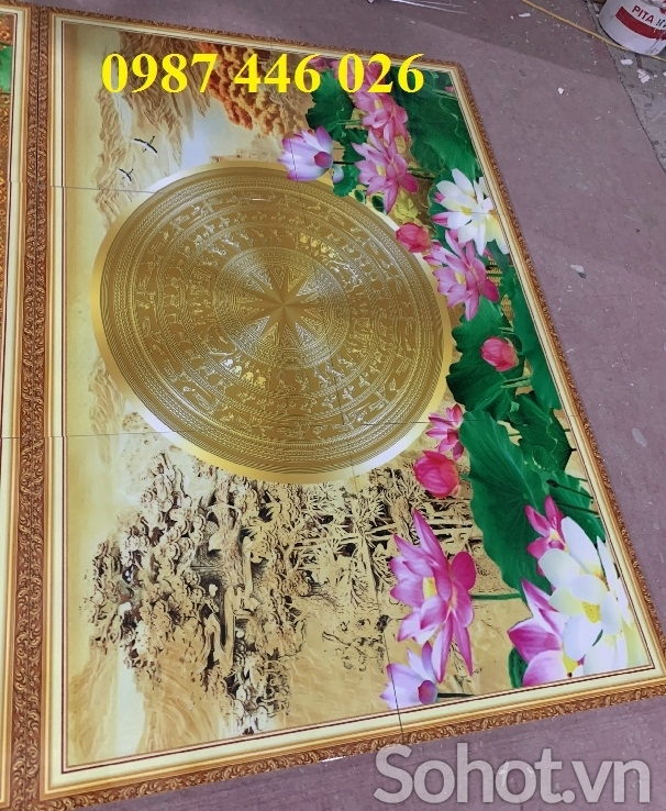 Tranh gạch men hoa sen HP3943