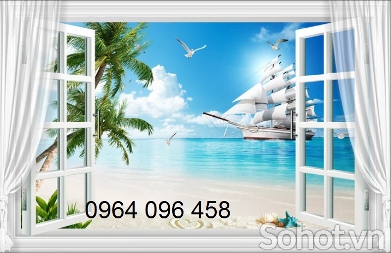 Tranh thuận buồm xuôi gió 3d - gạch tranh 3d - LHĐ3
