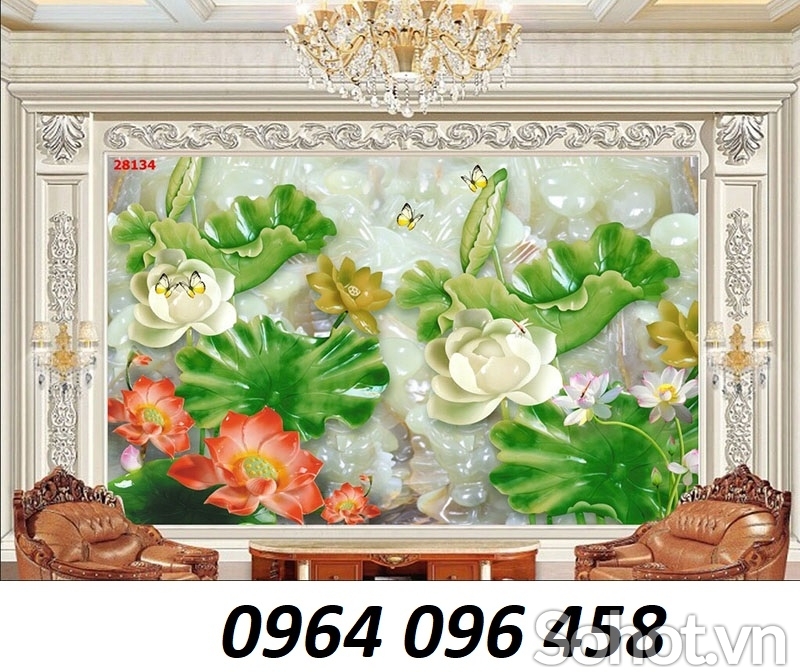Tranh gạch trang trí phòng khách 3d - X433