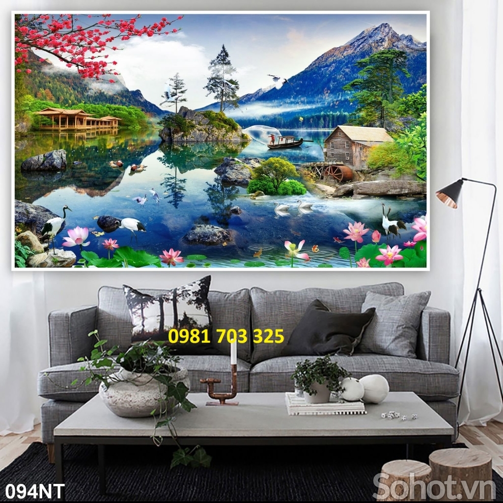 gạch 3D phong cảnh- tranh gạch 3D