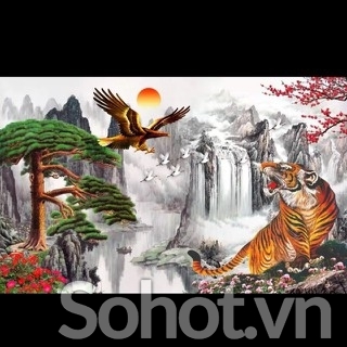 Tranh gạch 3d phong thủy phòng khách - KSXXX2