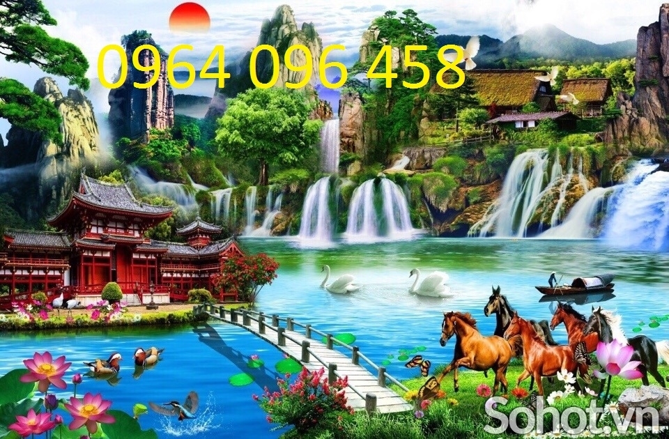 Tranh gạch 3d ốp tường phong cảnh đẹp - KDVC54
