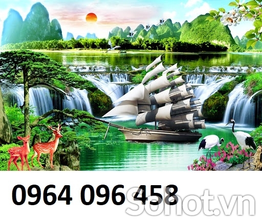 Tranh gạch 3d thuận buồm xuôi gió - KMN90