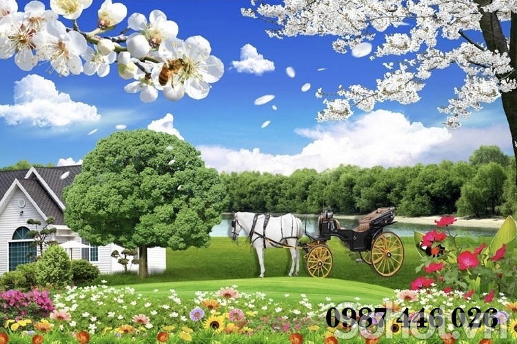 Gạch ốp tường tranh phong cảnh đẹp HP922