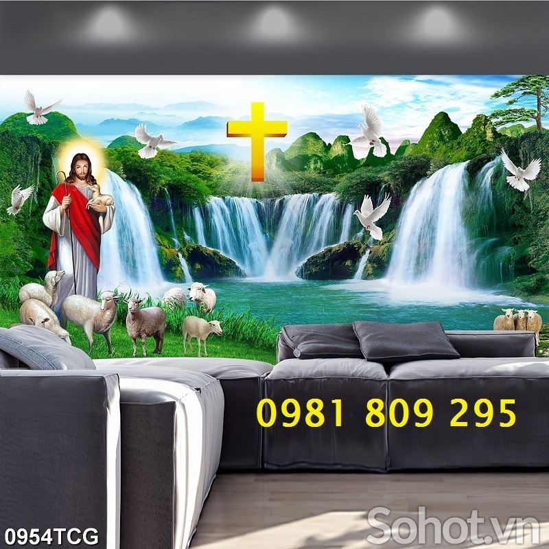 Tranh gạch ốp tường công giáo , gạch