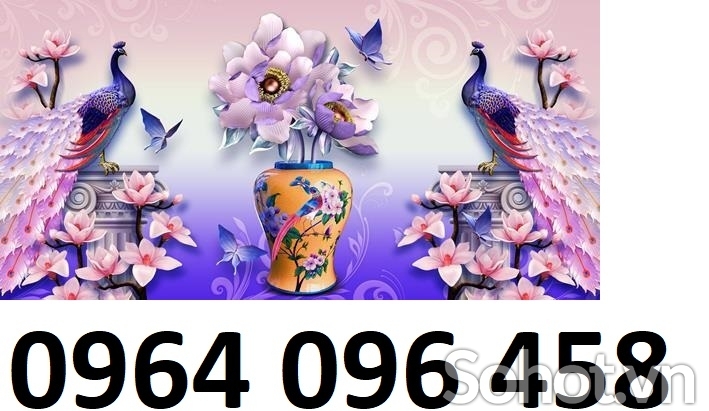 Tranh gạch ốp tường phong thủy phòng khách 3d - MDCX43
