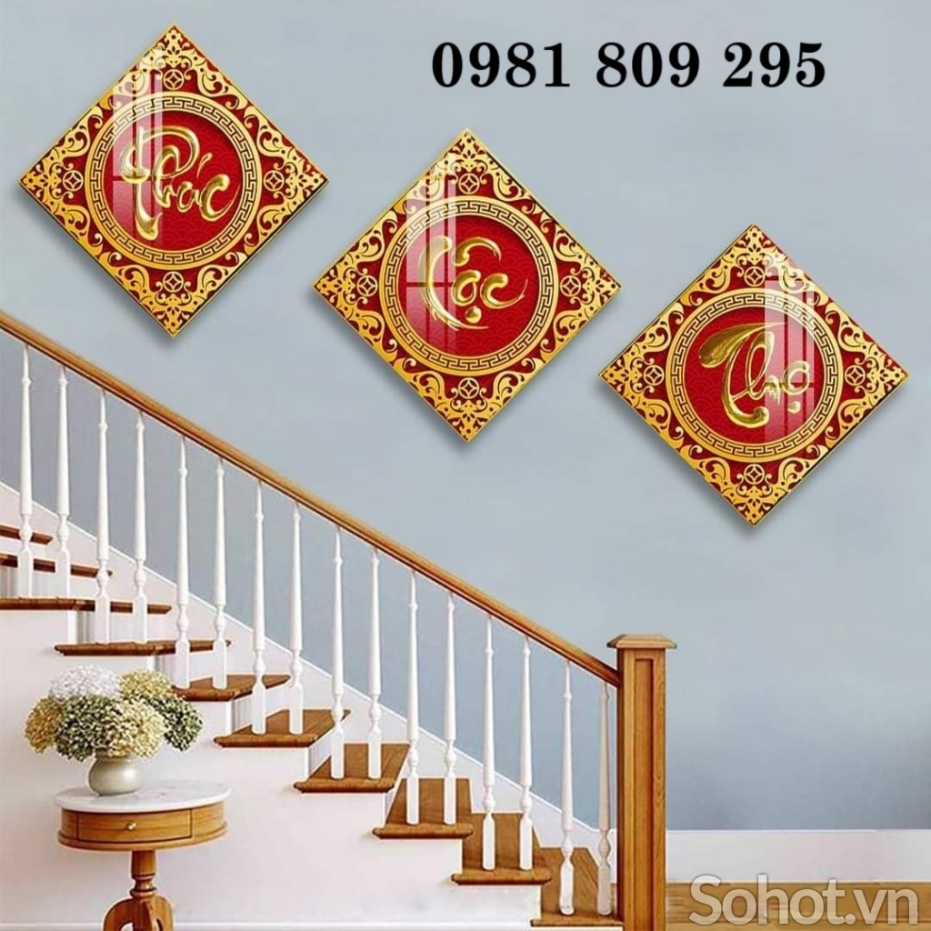 Gạch trang trí 3d phúc lộc thọ HN1191