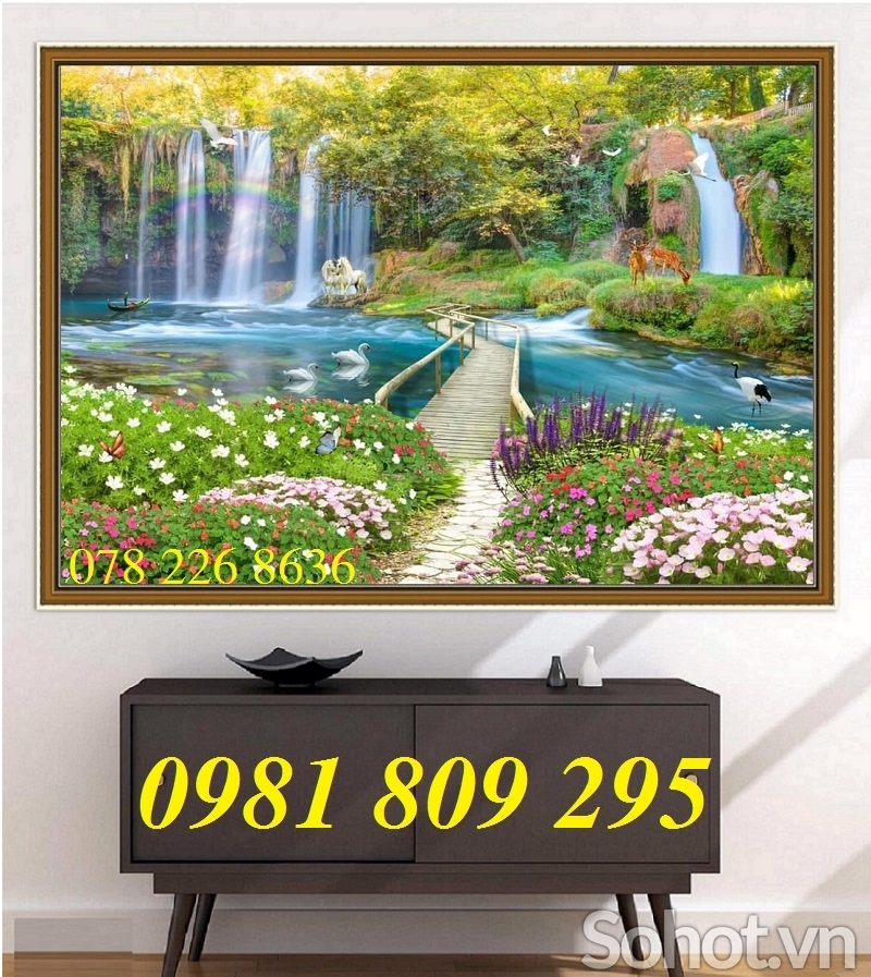 Gạch ốp tường , tranh gạch phong cảnh mới 3d