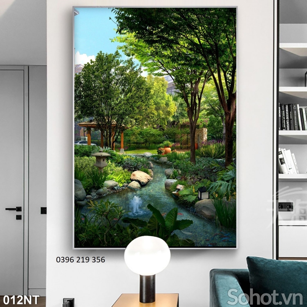 Tranh gạch men 3d trang trí tường Phong Cảnh