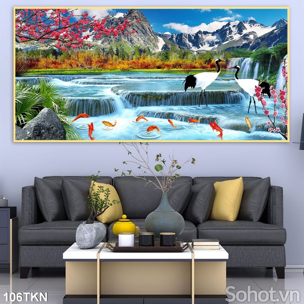 tranh gạch, gạch tranh 3D phong cảnh