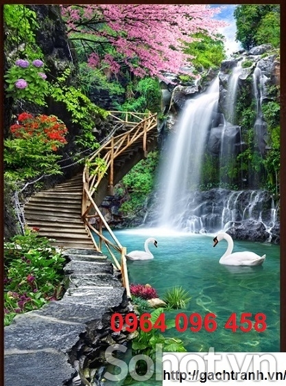 gạch tranh dán tường cầu thang - NN87