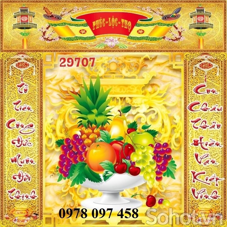 Tranh gạch ốp phòng thờ