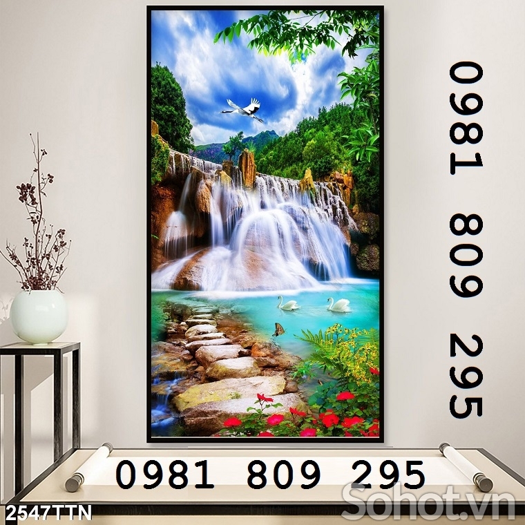 Gạch 3d cảnh thiên nhiên khổ đứng DS34