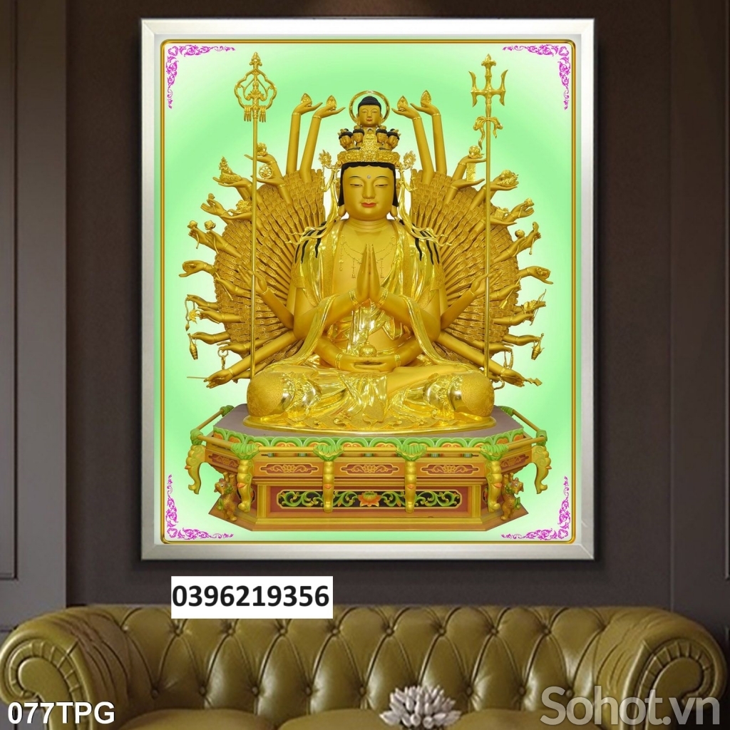 Tranh gạch Phật giáo 3D đẹp