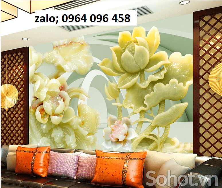 Tranh gạch 3d ốp tường hoa ngọc - 6433XV