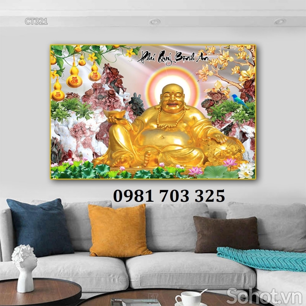 Tranh gạch phật di lặc đẹp