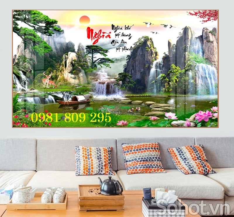 Tranh gạch men phong cảnh - gạch 3d