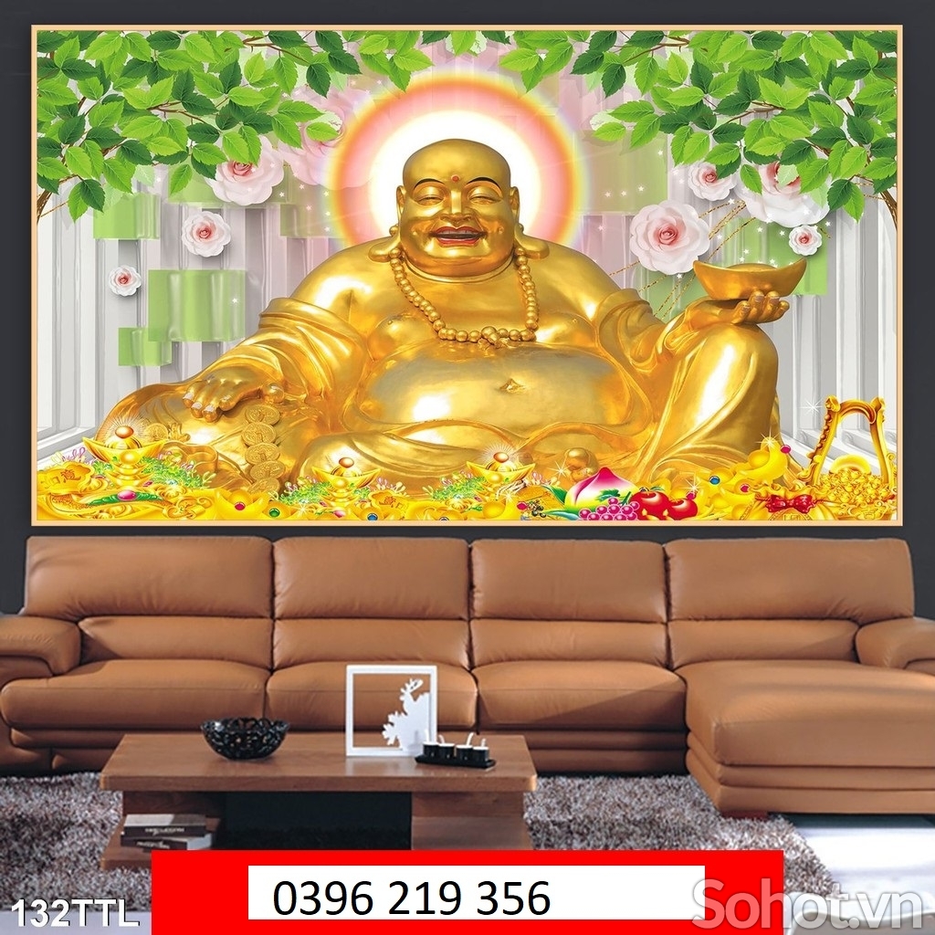 Gạch tranh Tượng Phật Di Lặc sản xuất kích thước yêu cầu