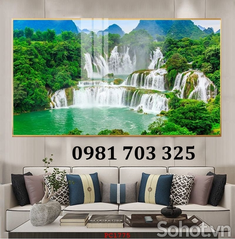 Gạch tranh thác nước trang trí