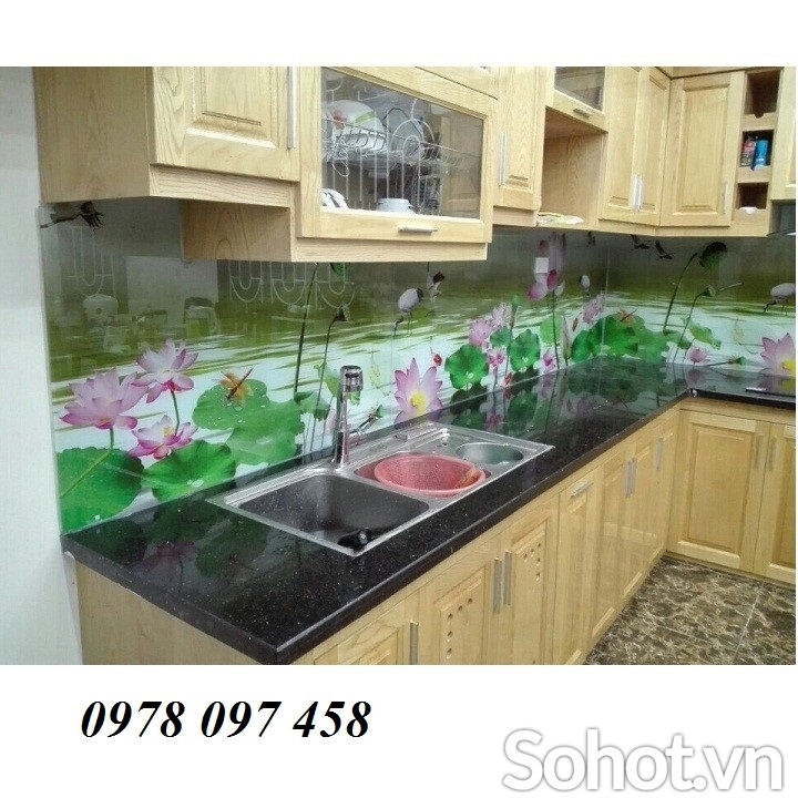 Tranh kính phòng bếp