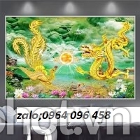 Tranh gạch 3d phong thủy rồng phượng - CVBB65